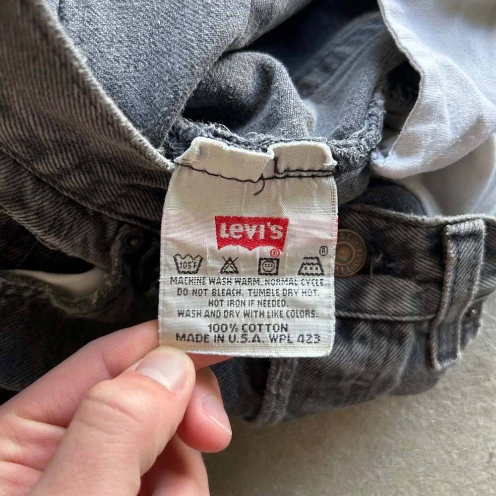 Vintage 80s Levis 501 XX Jeans Size 32x30 Black Dark Wash‎ Denim USA Made Button